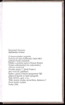 Raymond Queneau: Stylistická cvičení