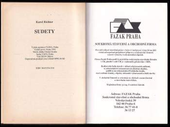 Karel Richter: Sudety