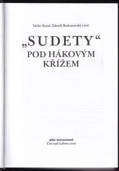 Václav Kural: "Sudety" pod hákovým křížem