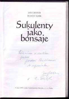 Rudolf Subík: Sukulenty jako bonsaje