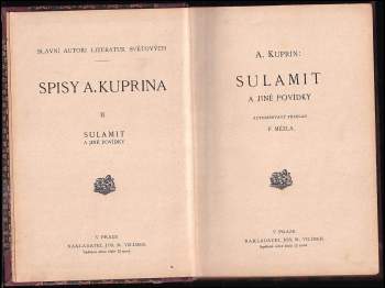 Aleksandr Ivanovič Kuprin: Sulamit a jiné povídky
