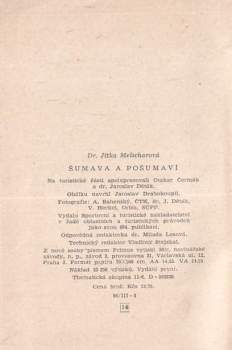 Jitka Melicharová: Šumava a Pošumaví