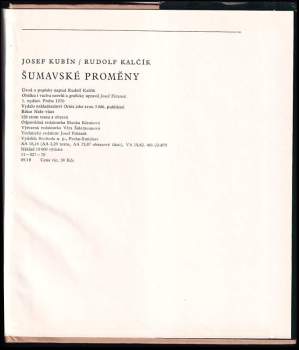 Josef Kubín: Šumavské proměny