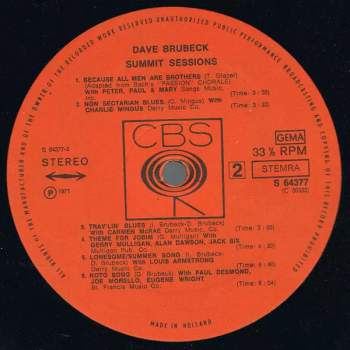 Dave Brubeck: Summit Sessions