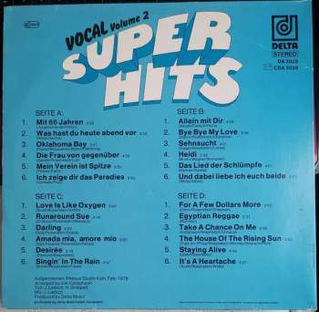 Various: Super Hits Volume 2 Vocal (2xLP)