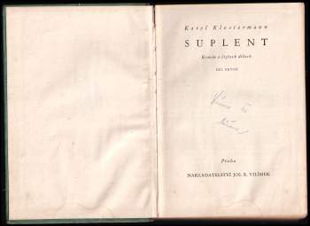 Karel Klostermann: Suplent KOMPLET