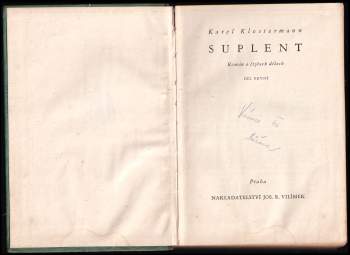 Karel Klostermann: Suplent  : Díl 1-4