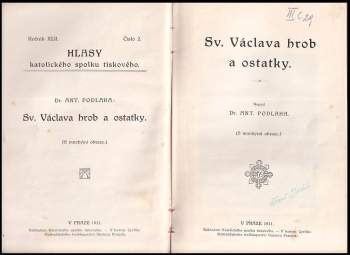 Antonín Podlaha: Sv. Václav, hrob a ostatky