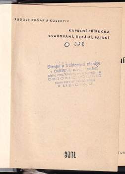 Rudolf Krňák: Svařování, řezání, pájení