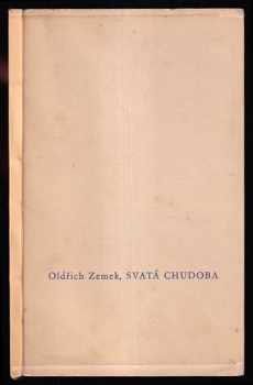 Oldřich Zemek: Svatá chudoba - básně z let 1933 až 1934 - PODPIS OLDŘICH ZEMEK