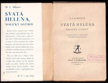 Mark Aleksandrovič Aldanov: Svatá Helena, maličký ostrov