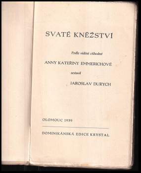 Anna Katharina Emmerich: Svaté kněžství