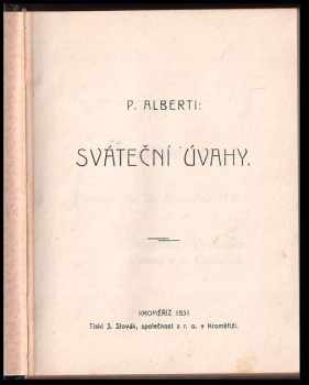 P Alberti: Sváteční úvahy