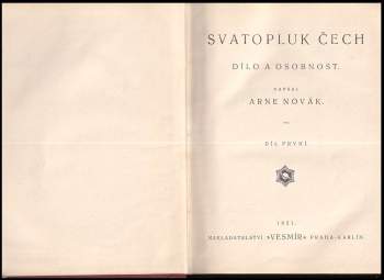 Arne Novák: Svatopluk Čech