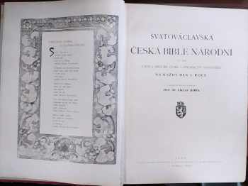 Svatováclavská česká bible národní, to jest, Čtení z historie české a písemnictví národního na každý den v roce