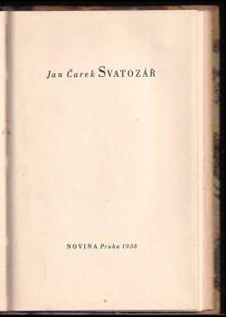 Jan Čarek: Svatozář