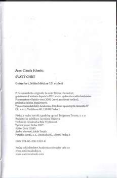 Jean-Claude Schmitt: Svatý chrt