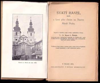 Karel Lev Řehák: Svatý Havel, opat, a farní jeho chrám na Starém Městě Prahy