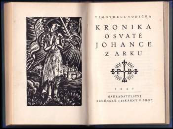 Timotheus Vodička: Kronika o svaté Johance z Arku