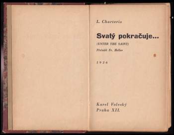 Leslie Charteris: Svatý pokračuje