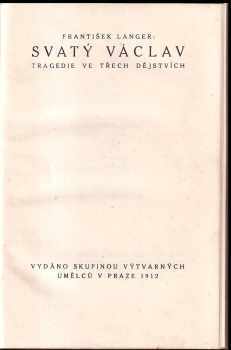 František Langer: Svatý Václav