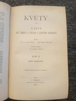 Svatopluk Čech: Časopis Květy III. ročník - KOMPLETNÍ