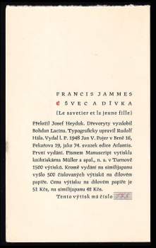 Francis Jammes: Švec a dívka