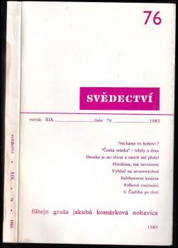 Svědectví, ROČNÍK XIX.