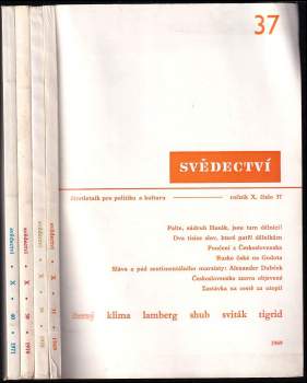 Svědectví, KOMPLETNÍ ROČNÍK X.