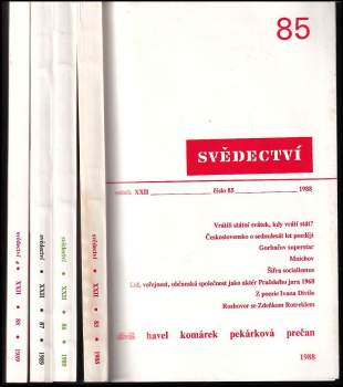 Svědectví, KOMPLETNÍ ROČNÍK XXII.