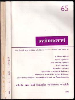 Svědectví, NEKOMPLETNÍ ROČNÍK XVII.