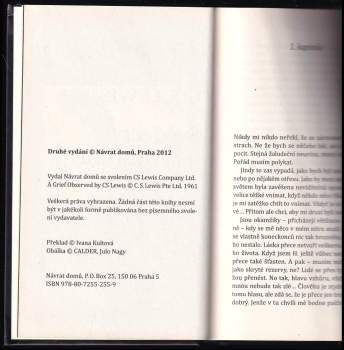 C. S Lewis: Svědectví o zármutku