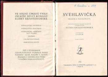 Eliška Krásnohorská: Svéhlavička
