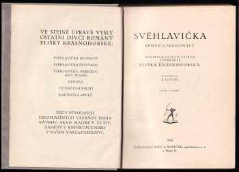 Eliška Krásnohorská: Svéhlavička - příběh z pensionátu + Svéhlavička nevěstou + Svéhlavička ženuškou