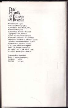Blaise Pascal: Svět Blaise Pascala