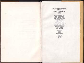 Michail Ivanovič Steblin-Kamenskij: Svět islandských ság