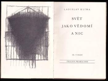 Ladislav Klíma: Svět jako vědomí a nic