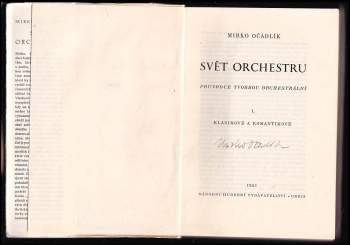 Mirko Očadlík: Svět orchestru