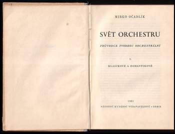 Mirko Očadlík: Svět orchestru