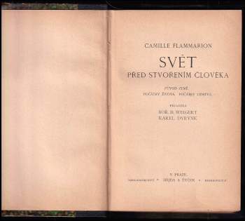 Camille Flammarion: Svět před stvořením člověka