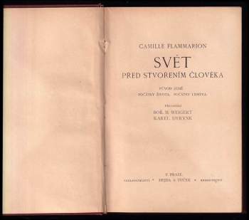 Camille Flammarion: Svět před stvořením člověka