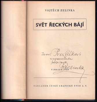 Vojtěch Zelinka: Svět řeckých bájí