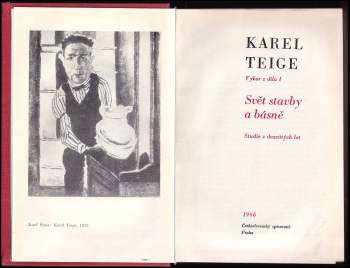 Karel Teige: Svět stavby a básně
