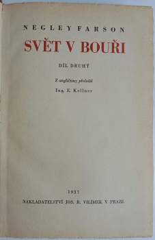 Negley Farson: Svět v bouři
