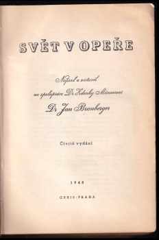 Jan Branberger: Svět v opeře