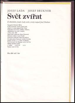 Josef Lada: Svět zvířat