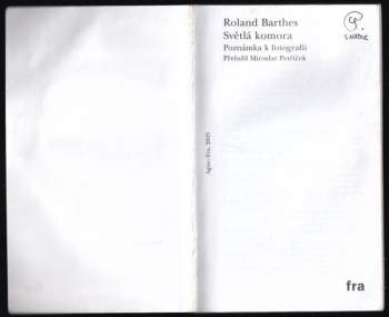 Roland Barthes: Světlá komora