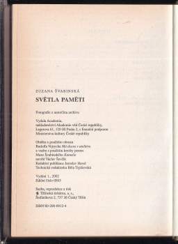 Zuzana Švabinská: Světla paměti
