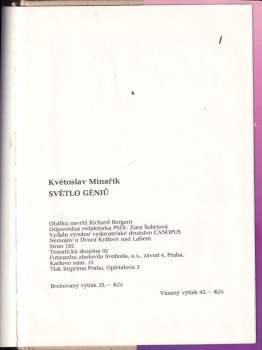 Květoslav Minařík: Světlo géniů
