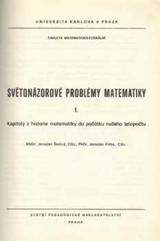 Světonázorové problémy matematiky